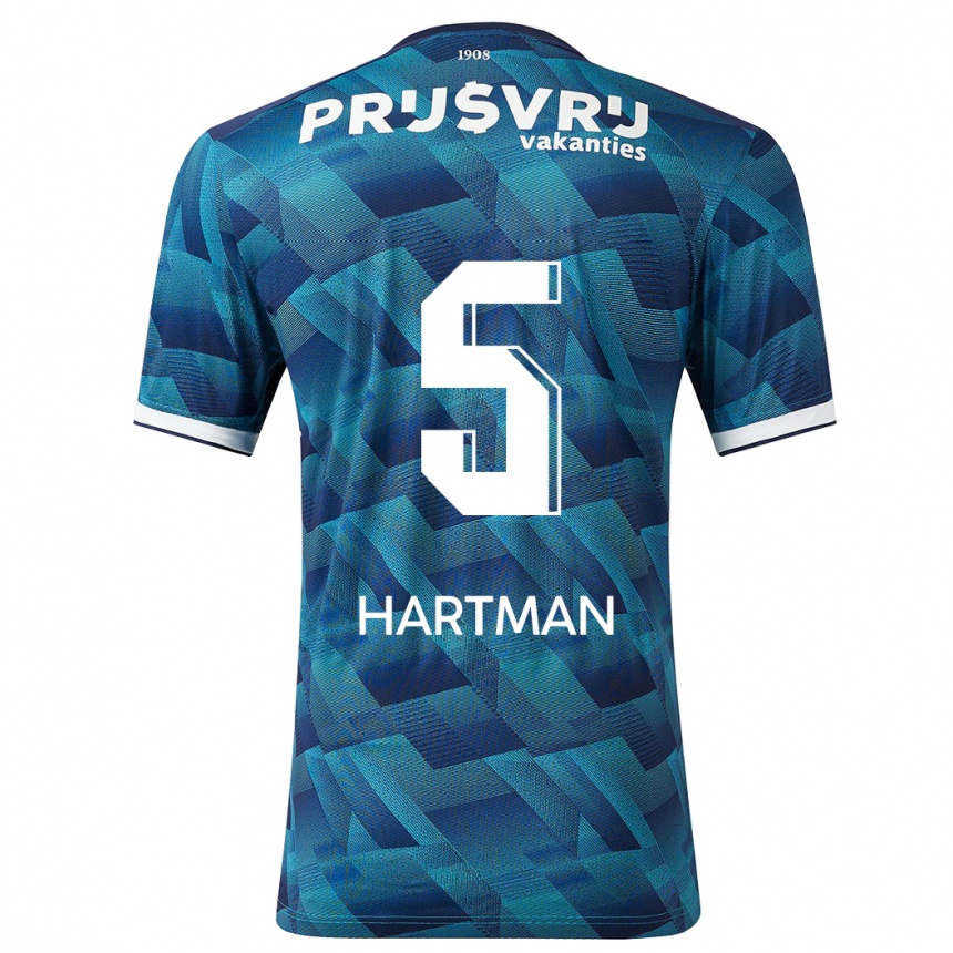 Niño Fútbol Camiseta Quilindschy Hartman #5 Azul 2ª Equipación 2023/24 México