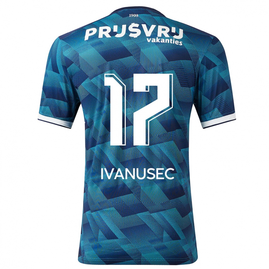 Niño Fútbol Camiseta Luka Ivanusec #17 Azul 2ª Equipación 2023/24 México