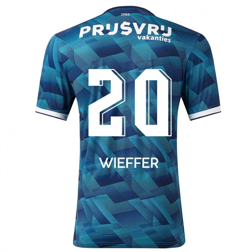 Niño Fútbol Camiseta Mats Wieffer #20 Azul 2ª Equipación 2023/24 México