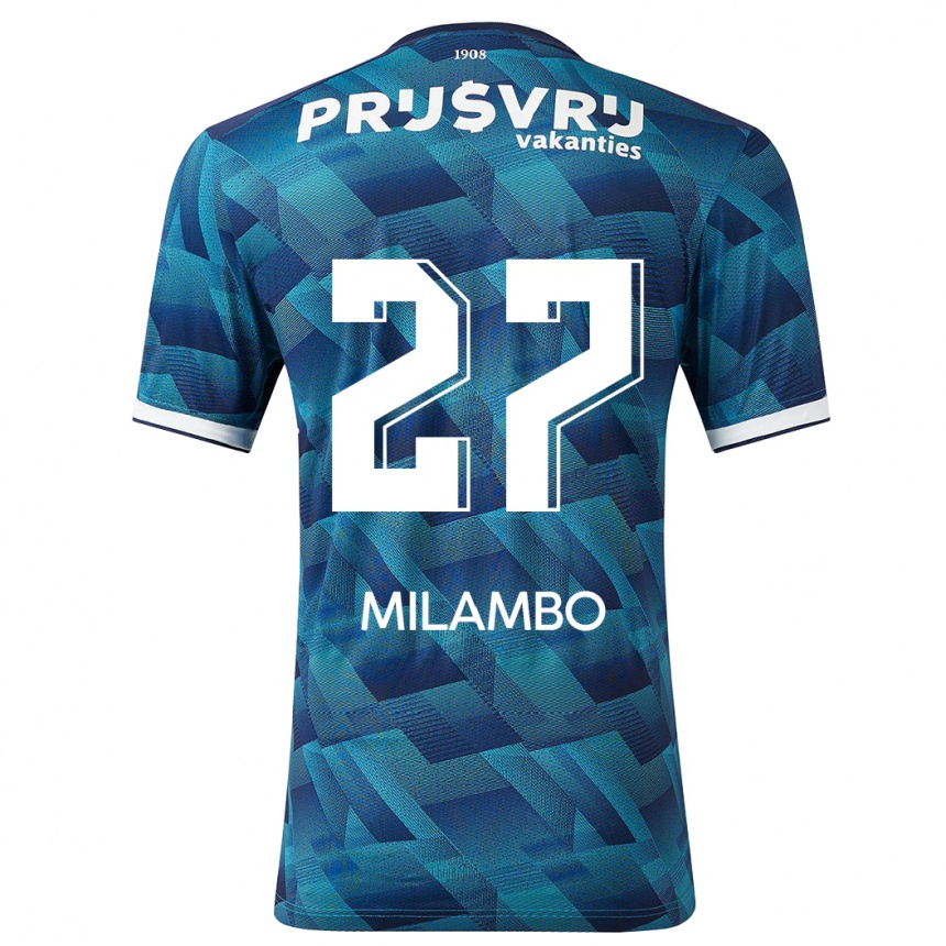 Niño Fútbol Camiseta Antoni Milambo #27 Azul 2ª Equipación 2023/24 México