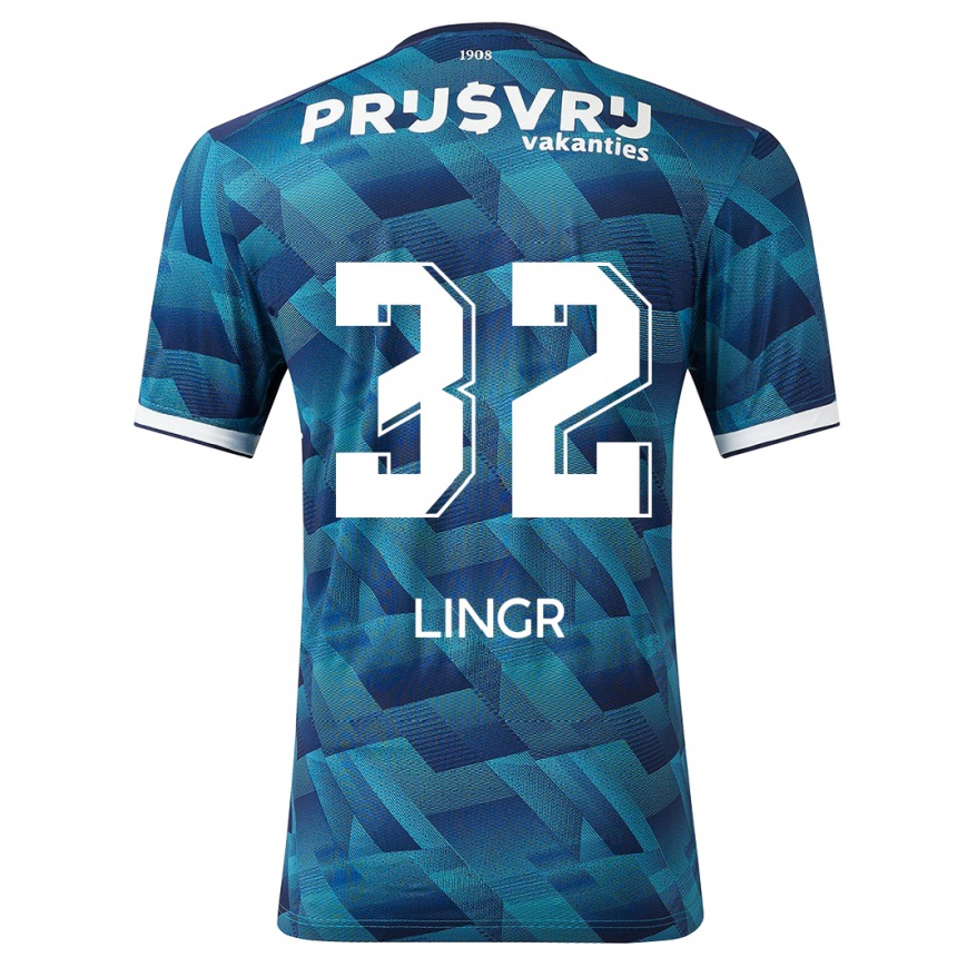 Niño Fútbol Camiseta Ondrej Lingr #32 Azul 2ª Equipación 2023/24 México