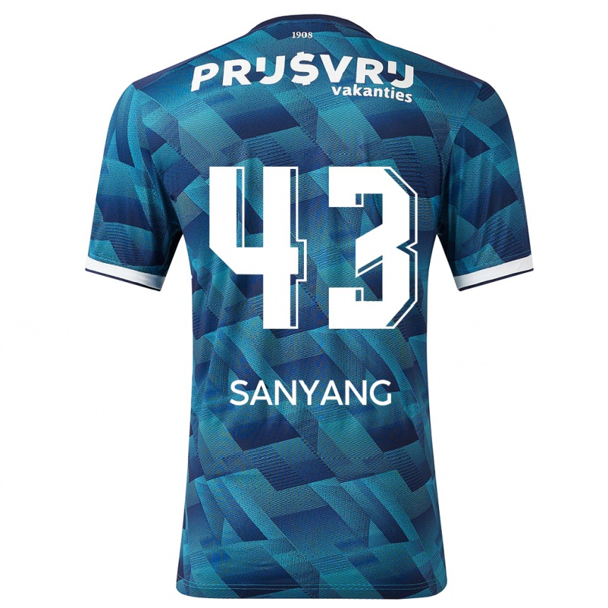 Niño Fútbol Camiseta Amadou-David Sanyang #43 Azul 2ª Equipación 2023/24 México