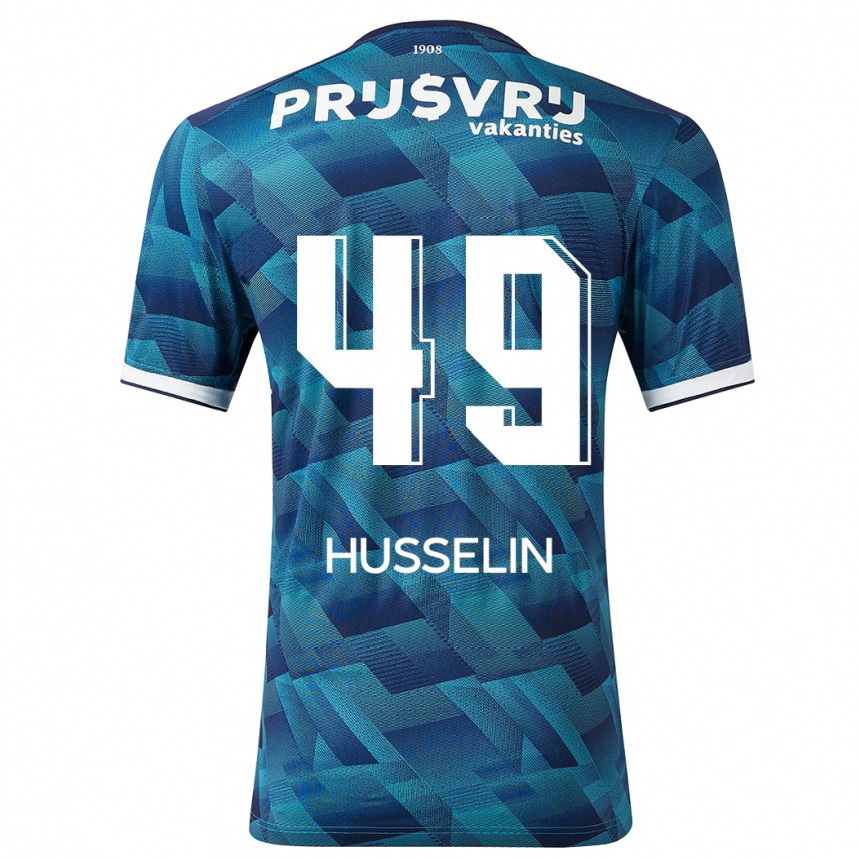 Niño Fútbol Camiseta Matéo Husselin #49 Azul 2ª Equipación 2023/24 México