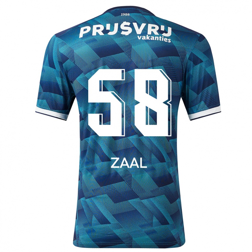 Niño Fútbol Camiseta Timo Zaal #58 Azul 2ª Equipación 2023/24 México