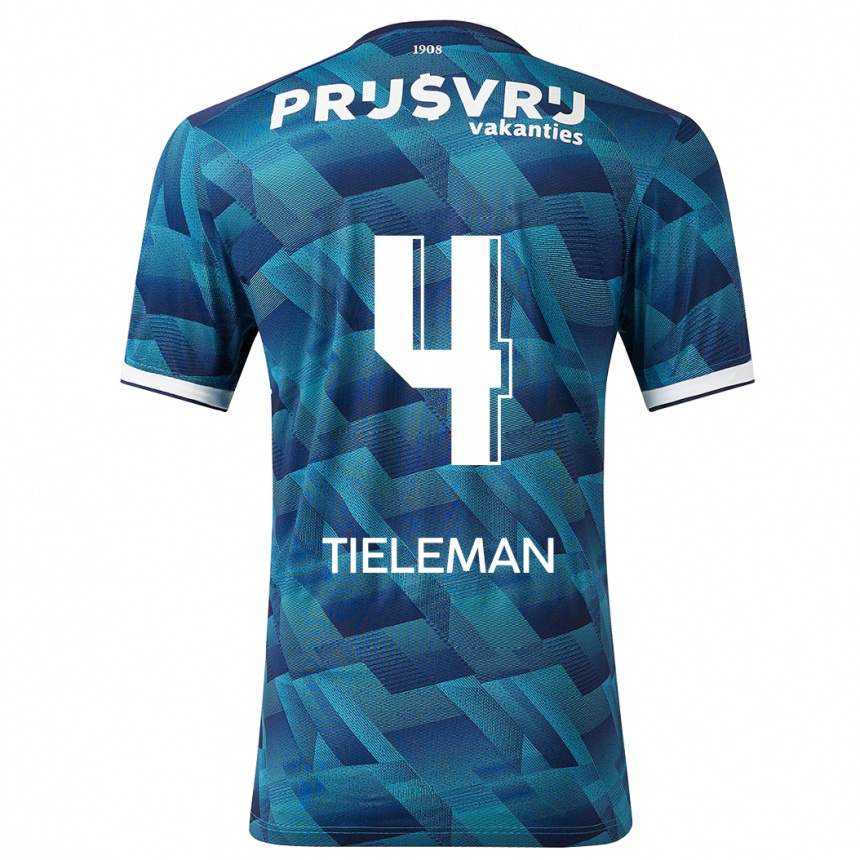 Niño Fútbol Camiseta Jerry Tieleman #4 Azul 2ª Equipación 2023/24 México