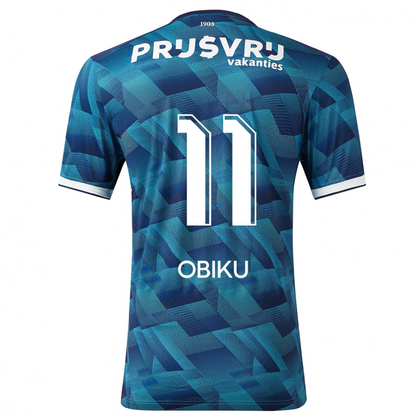 Niño Fútbol Camiseta Junior Obiku #11 Azul 2ª Equipación 2023/24 México