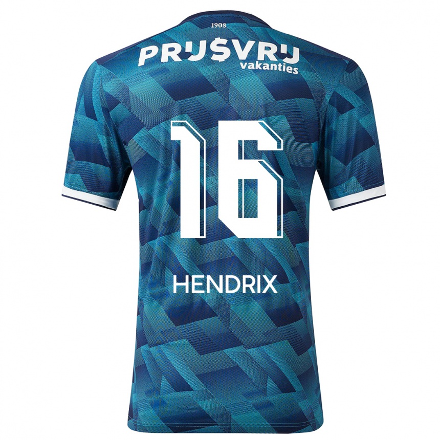 Niño Fútbol Camiseta Jorrit Hendrix #16 Azul 2ª Equipación 2023/24 México