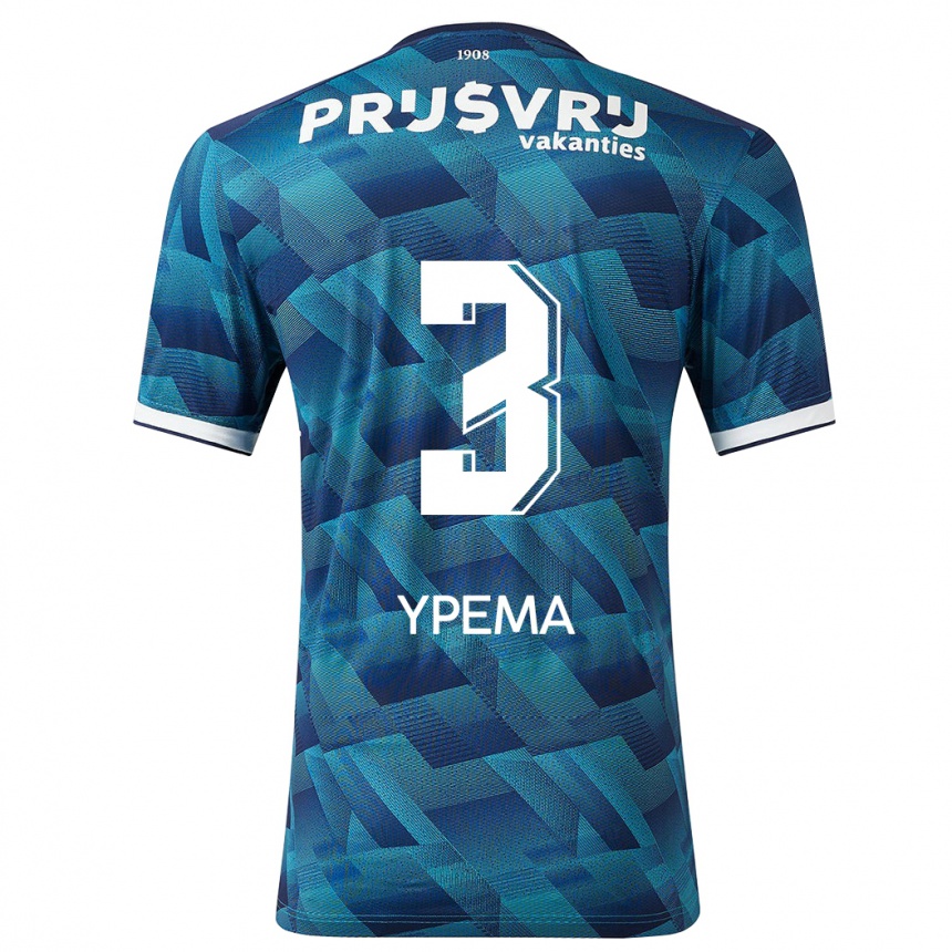 Niño Fútbol Camiseta Danique Ypema #3 Azul 2ª Equipación 2023/24 México