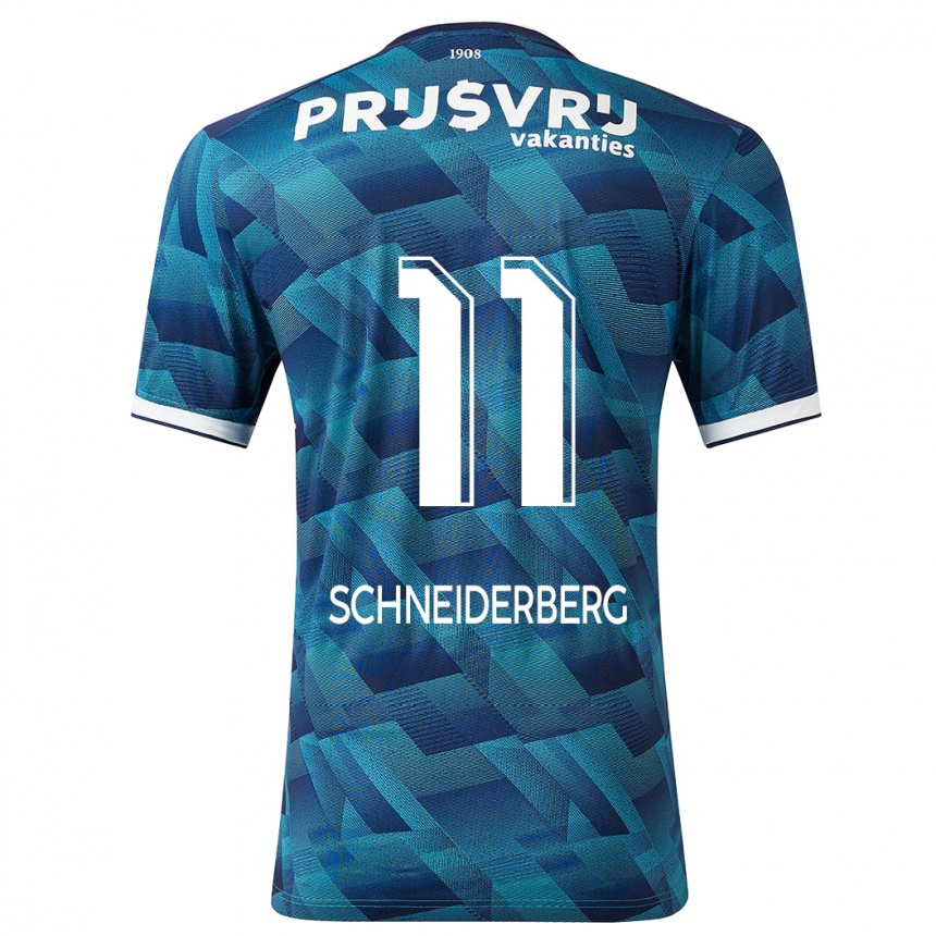 Niño Fútbol Camiseta July Schneiderberg #11 Azul 2ª Equipación 2023/24 México