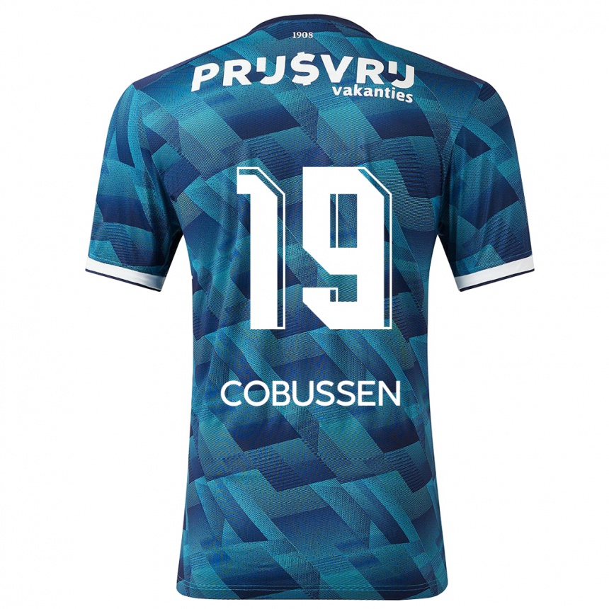 Niño Fútbol Camiseta Sophie Cobussen #19 Azul 2ª Equipación 2023/24 México