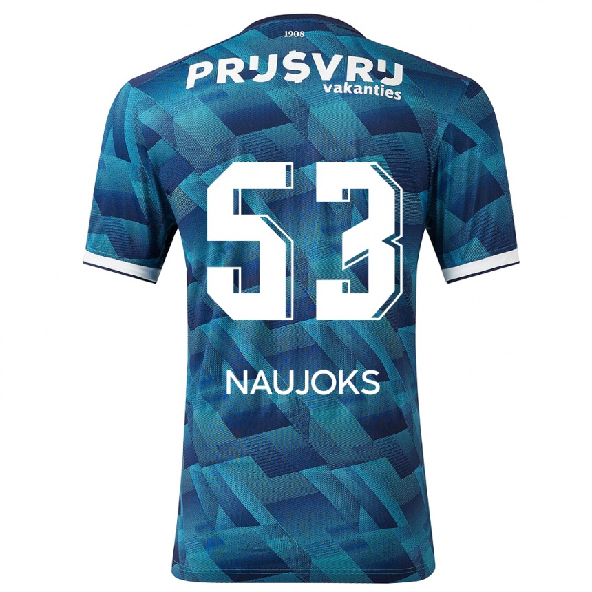 Niño Fútbol Camiseta Noah Naujoks #53 Azul 2ª Equipación 2023/24 México