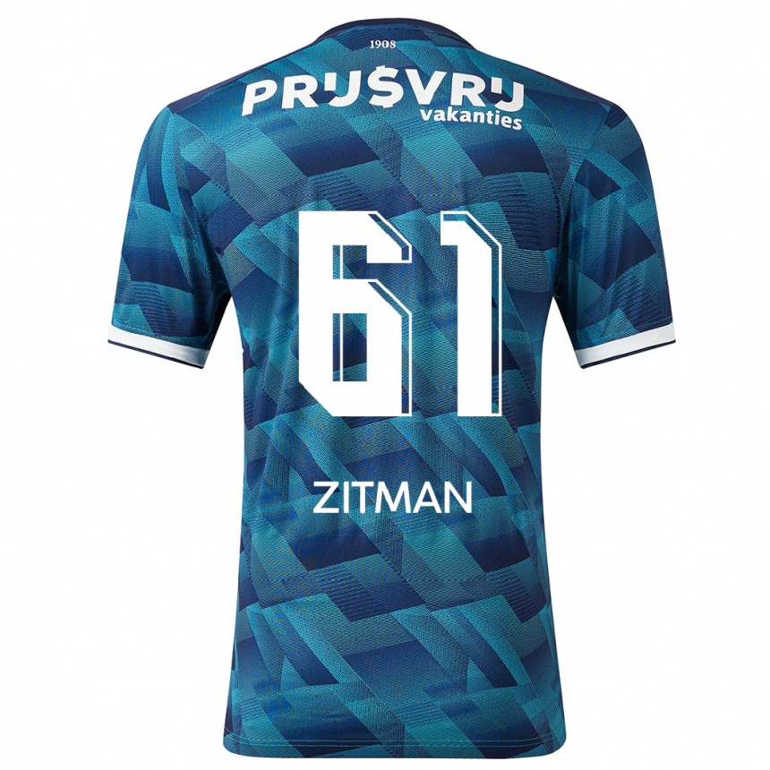 Niño Fútbol Camiseta Sven Zitman #61 Azul 2ª Equipación 2023/24 México