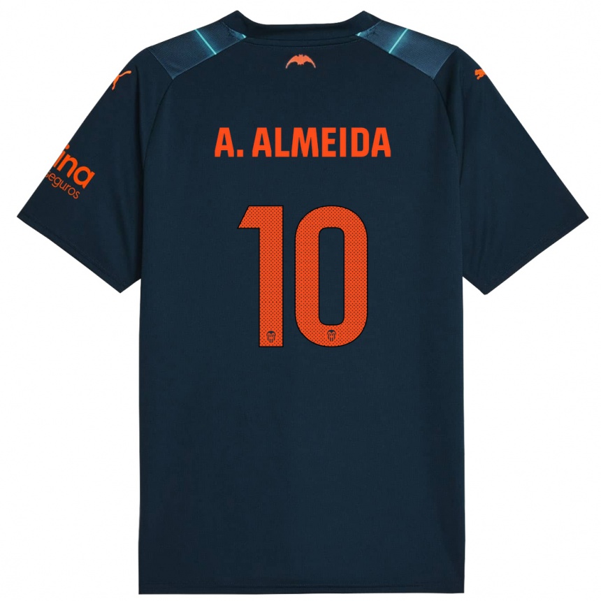 Niño Fútbol Camiseta André Almeida #10 Azul Marino 2ª Equipación 2023/24 México