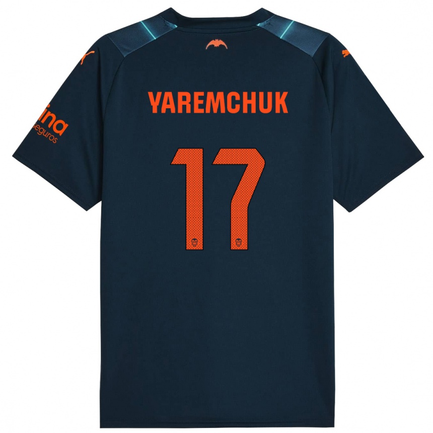 Niño Fútbol Camiseta Roman Yaremchuk #17 Azul Marino 2ª Equipación 2023/24 México