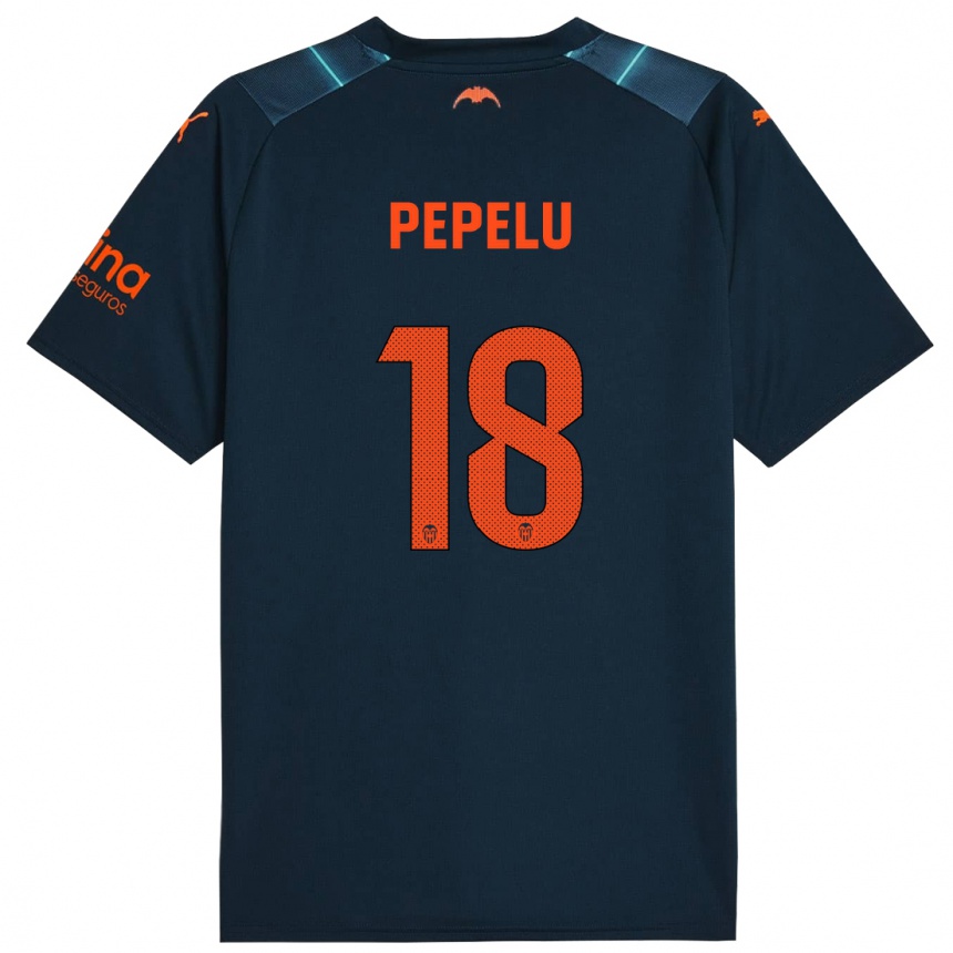 Niño Fútbol Camiseta Pepelu #18 Azul Marino 2ª Equipación 2023/24 México