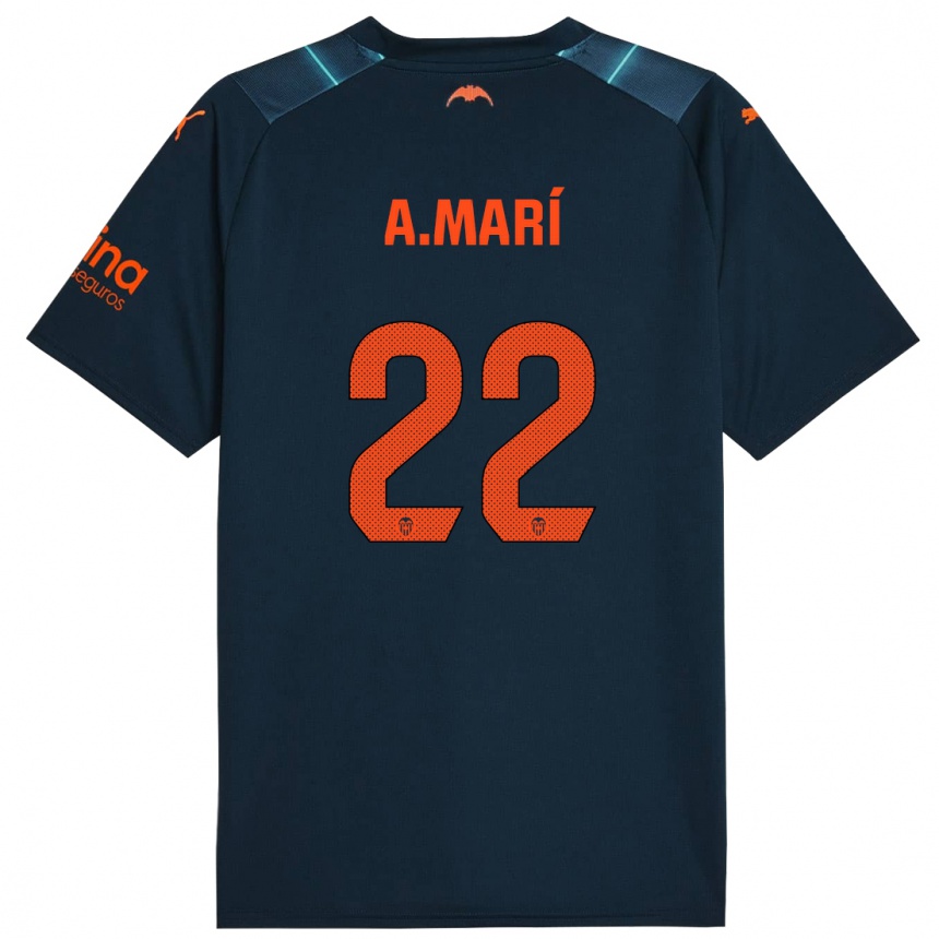 Niño Fútbol Camiseta Alberto Marí #22 Azul Marino 2ª Equipación 2023/24 México