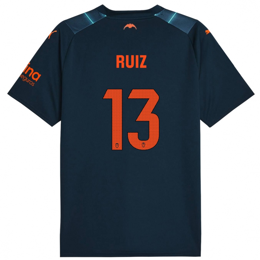 Niño Fútbol Camiseta Nil Ruiz #13 Azul Marino 2ª Equipación 2023/24 México