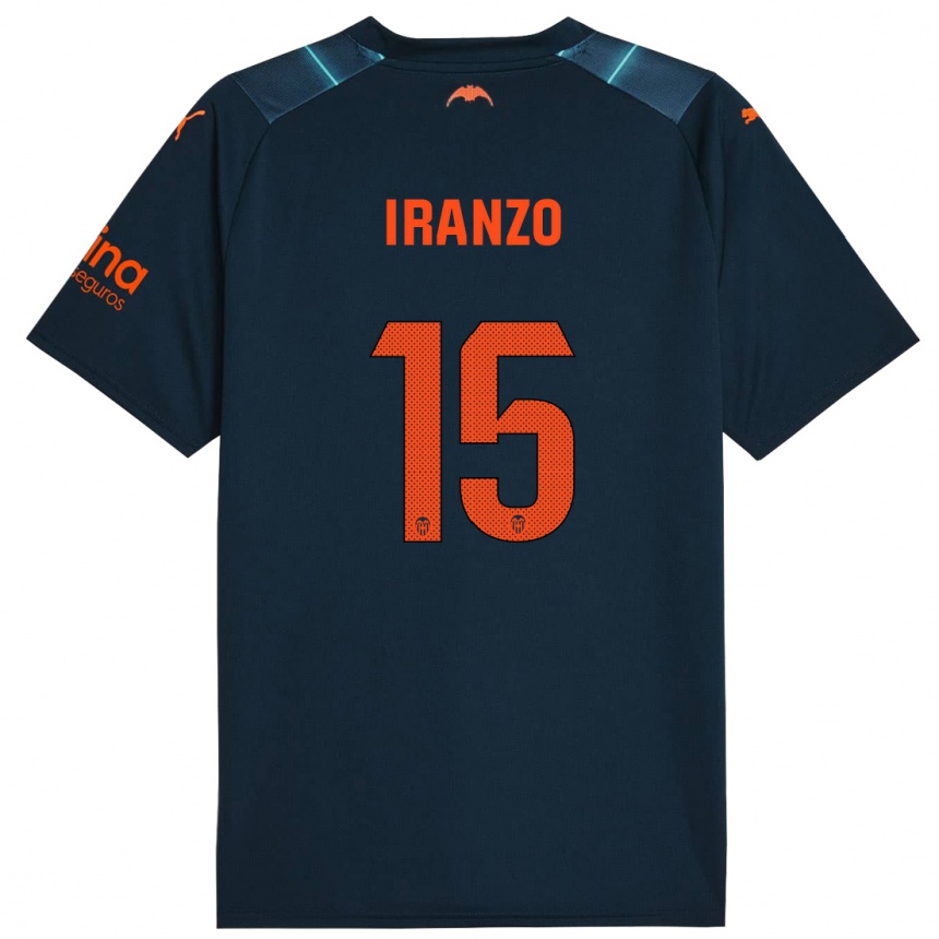 Niño Fútbol Camiseta Rubén Iranzo #15 Azul Marino 2ª Equipación 2023/24 México