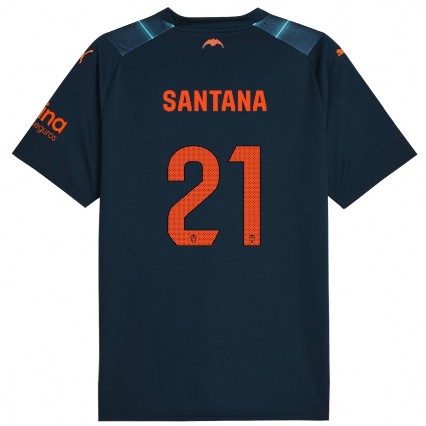 Niño Fútbol Camiseta Ismael Santana #21 Azul Marino 2ª Equipación 2023/24 México