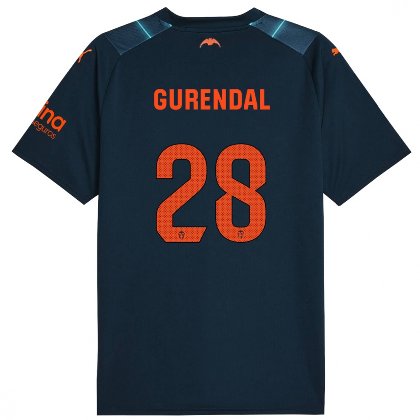 Niño Fútbol Camiseta Alexander Gurendal #28 Azul Marino 2ª Equipación 2023/24 México