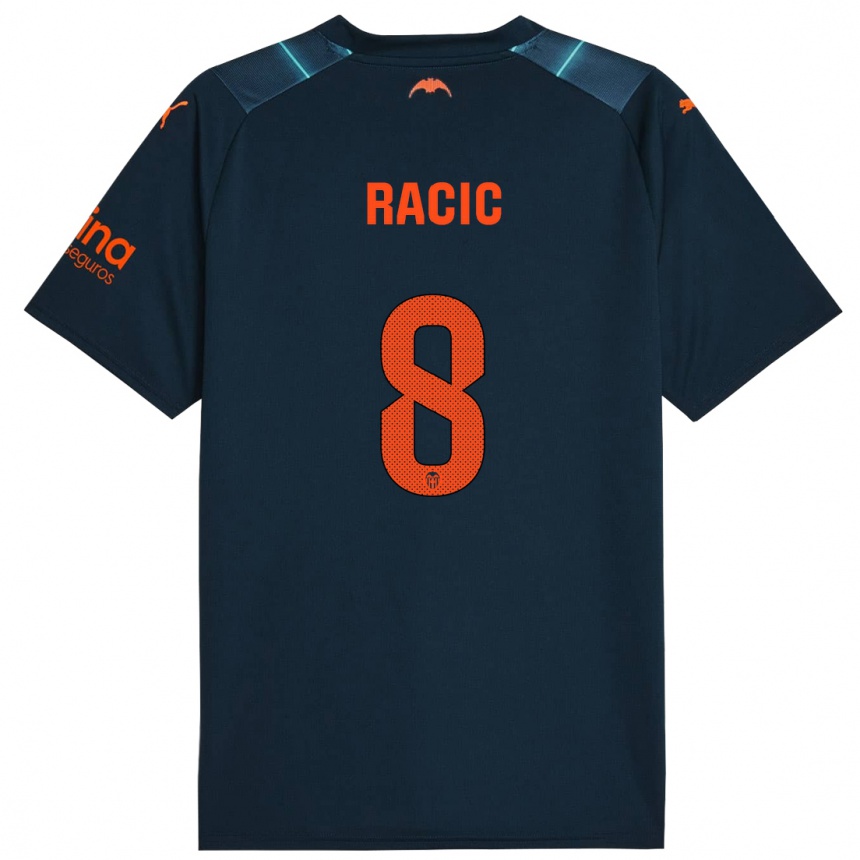 Niño Fútbol Camiseta Uros Racic #8 Azul Marino 2ª Equipación 2023/24 México