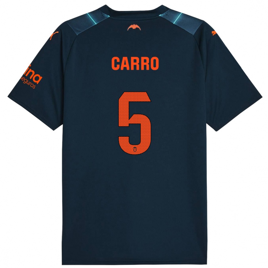 Niño Fútbol Camiseta Marta Carro #5 Azul Marino 2ª Equipación 2023/24 México