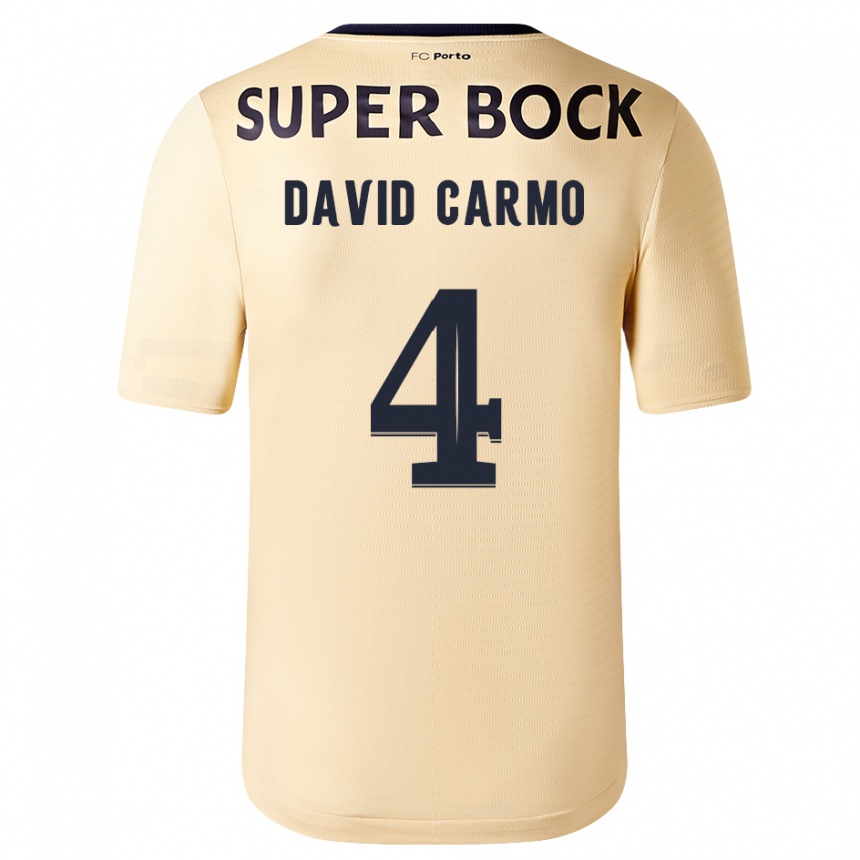 Niño Fútbol Camiseta David Carmo #4 Beige-Dorado 2ª Equipación 2023/24 México