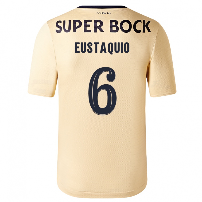 Niño Fútbol Camiseta Stephen Eustaquio #6 Beige-Dorado 2ª Equipación 2023/24 México