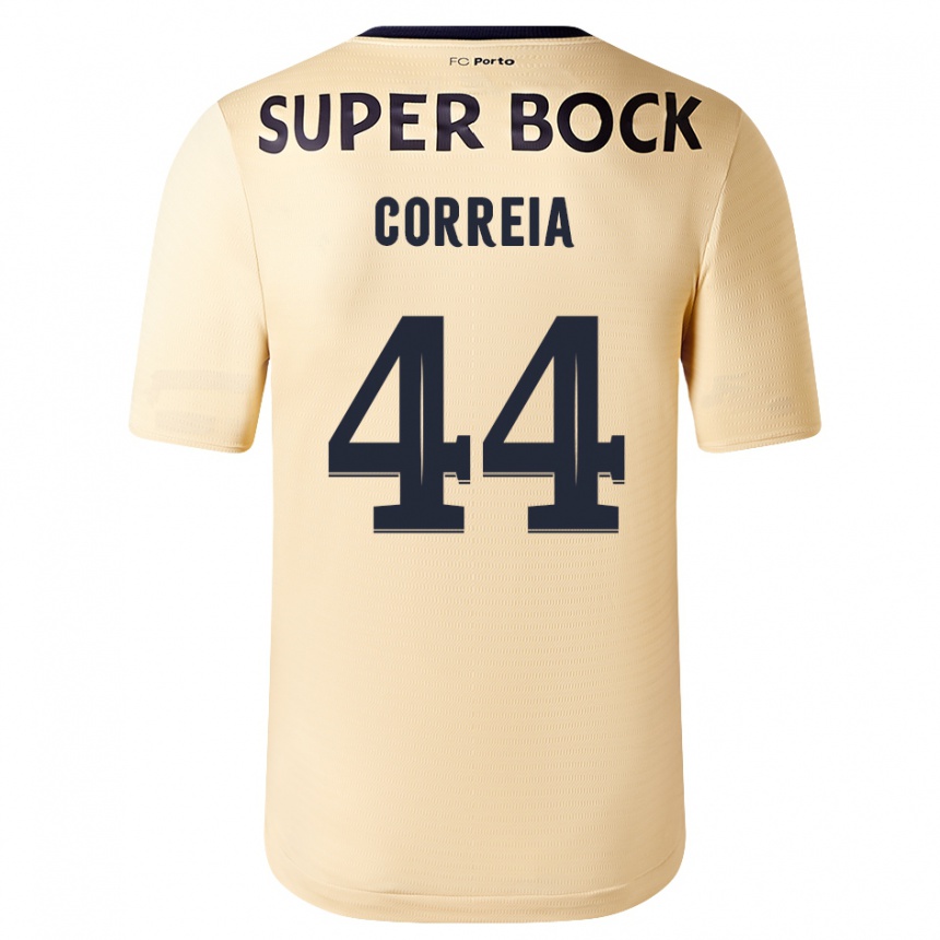 Niño Fútbol Camiseta Romain Correia #44 Beige-Dorado 2ª Equipación 2023/24 México