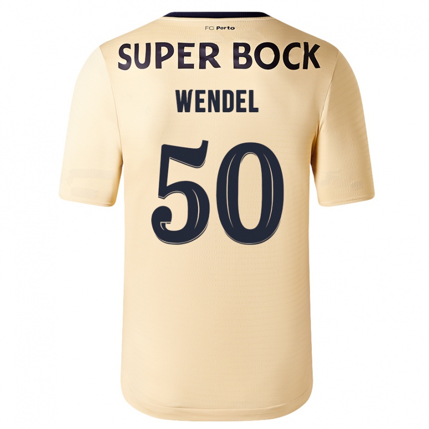 Niño Fútbol Camiseta Wendel #50 Beige-Dorado 2ª Equipación 2023/24 México