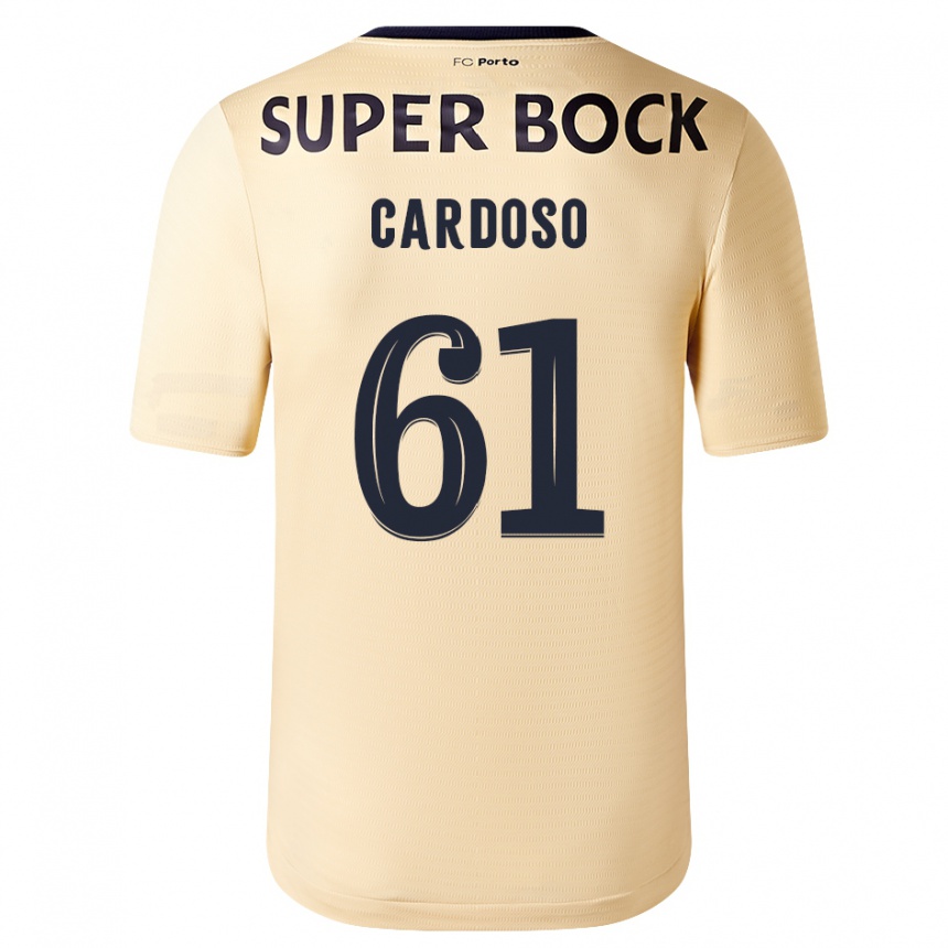 Niño Fútbol Camiseta Ivan Cardoso #61 Beige-Dorado 2ª Equipación 2023/24 México