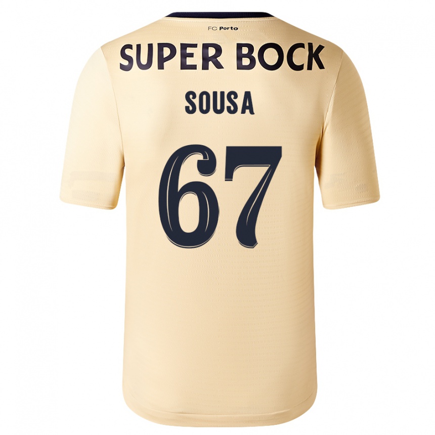 Niño Fútbol Camiseta Vasco Sousa #67 Beige-Dorado 2ª Equipación 2023/24 México