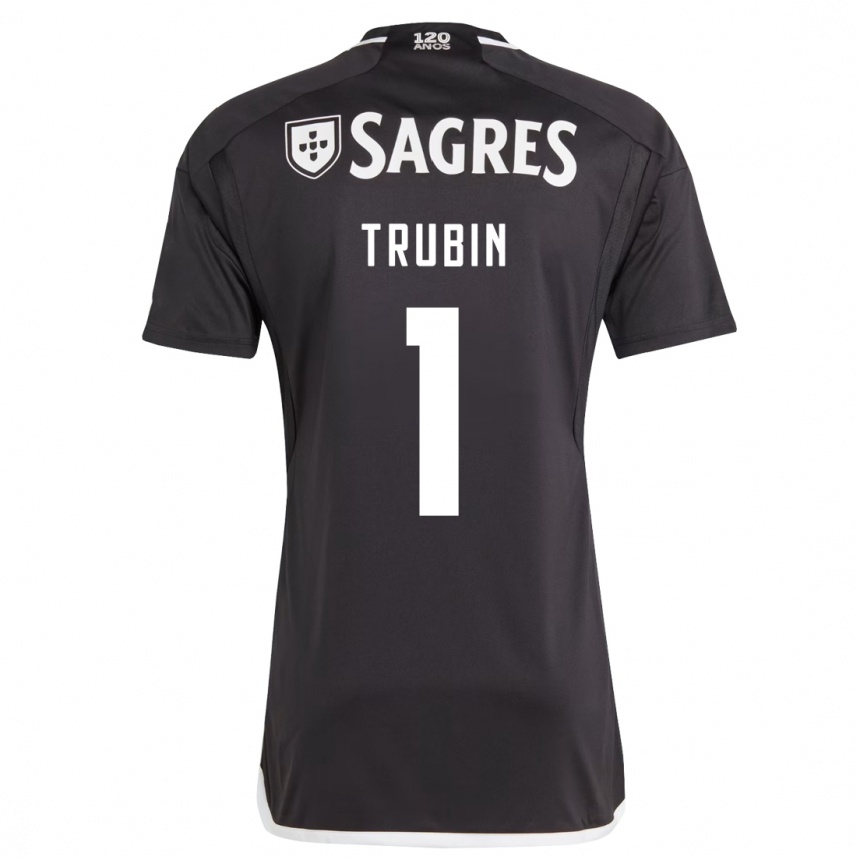 Niño Fútbol Camiseta Anatoliy Trubin #1 Negro 2ª Equipación 2023/24 México