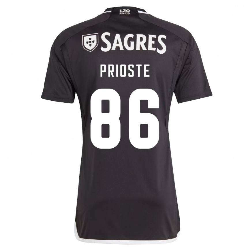 Niño Fútbol Camiseta Diogo Prioste #86 Negro 2ª Equipación 2023/24 México