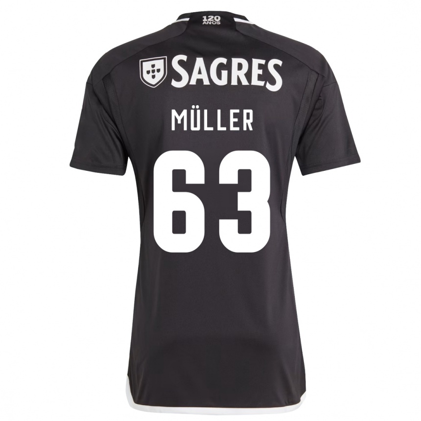 Niño Fútbol Camiseta José Müller #63 Negro 2ª Equipación 2023/24 México