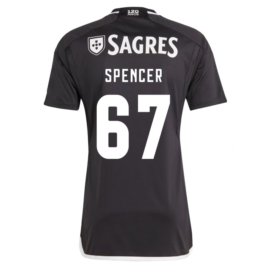 Niño Fútbol Camiseta Diogo Spencer #67 Negro 2ª Equipación 2023/24 México