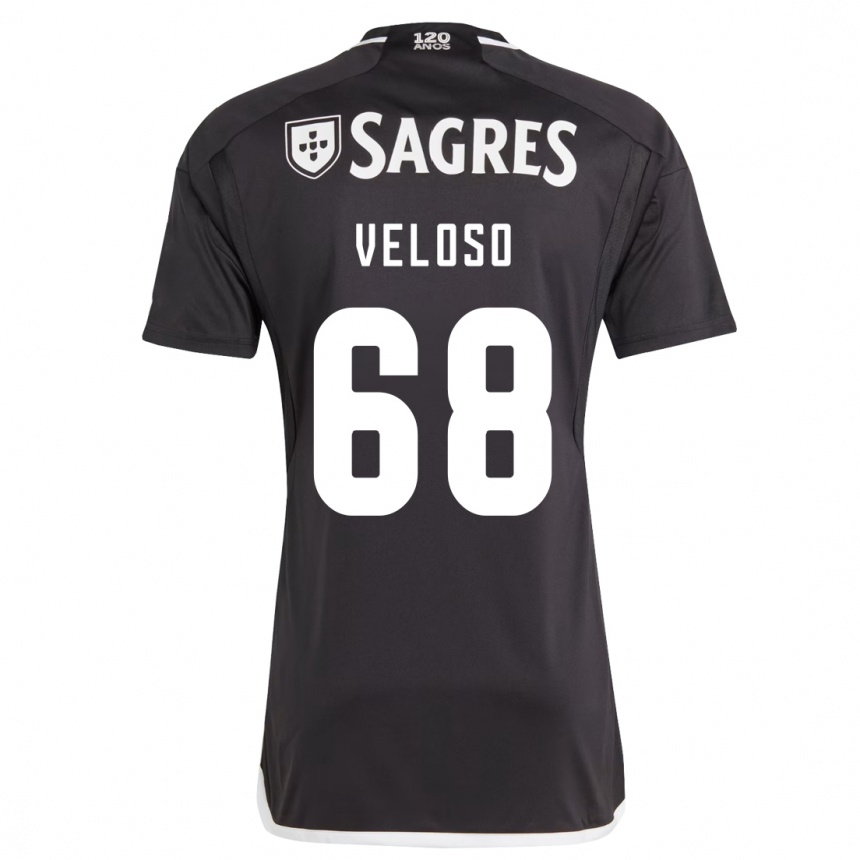 Niño Fútbol Camiseta João Veloso #68 Negro 2ª Equipación 2023/24 México