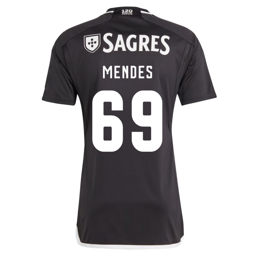 Niño Fútbol Camiseta Vladimir Mendes #69 Negro 2ª Equipación 2023/24 México