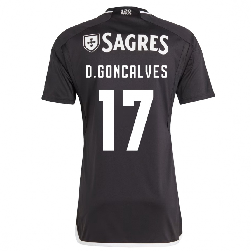 Niño Fútbol Camiseta Diogo Goncalves #17 Negro 2ª Equipación 2023/24 México