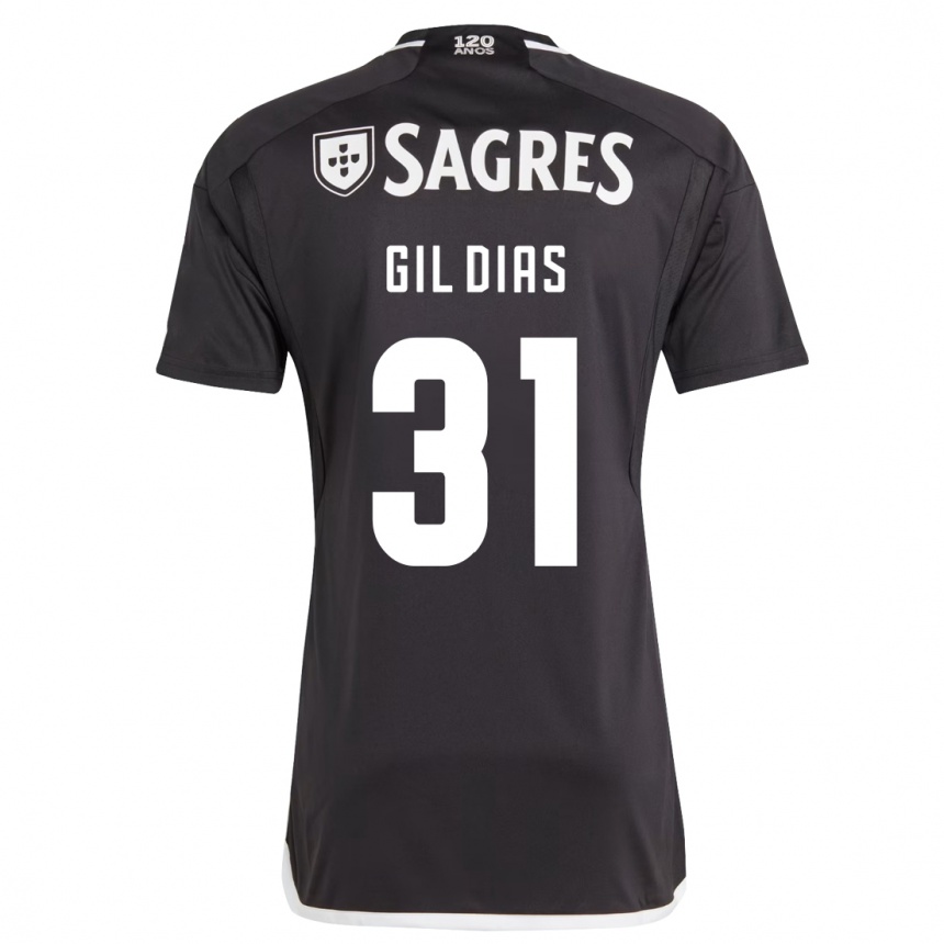 Niño Fútbol Camiseta Gil Dias #31 Negro 2ª Equipación 2023/24 México