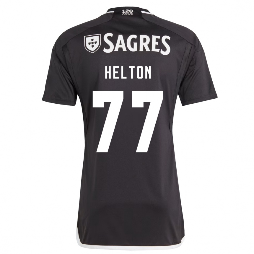 Niño Fútbol Camiseta Helton Leite #77 Negro 2ª Equipación 2023/24 México