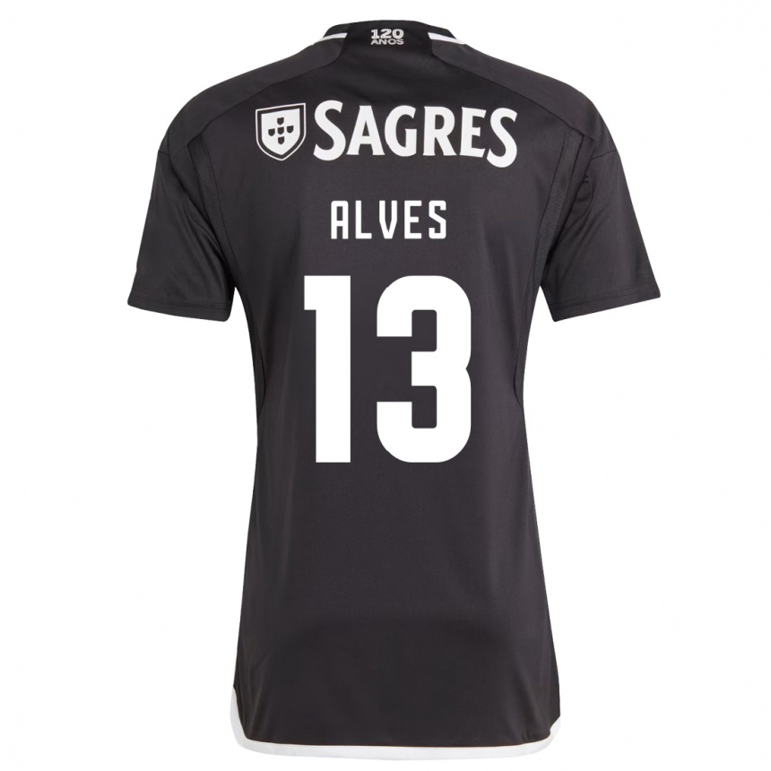 Niño Fútbol Camiseta Lucia Alves #13 Negro 2ª Equipación 2023/24 México