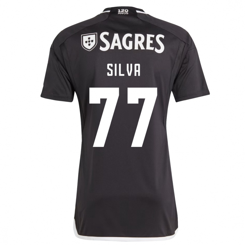 Niño Fútbol Camiseta Jessica Silva #77 Negro 2ª Equipación 2023/24 México