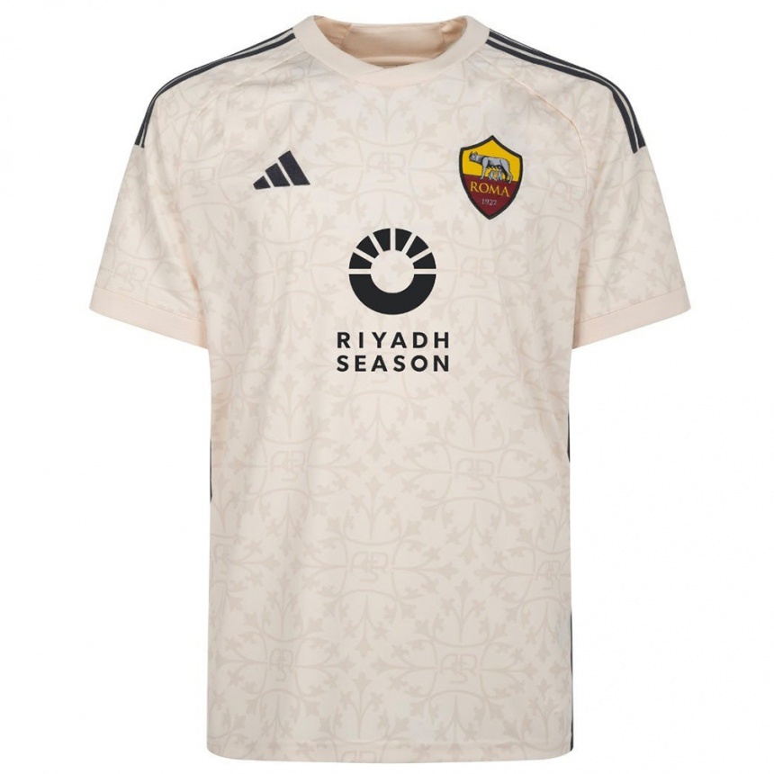 Niño Fútbol Camiseta Lorenzo Pellegrini #7 Blanquecino 2ª Equipación 2023/24 México