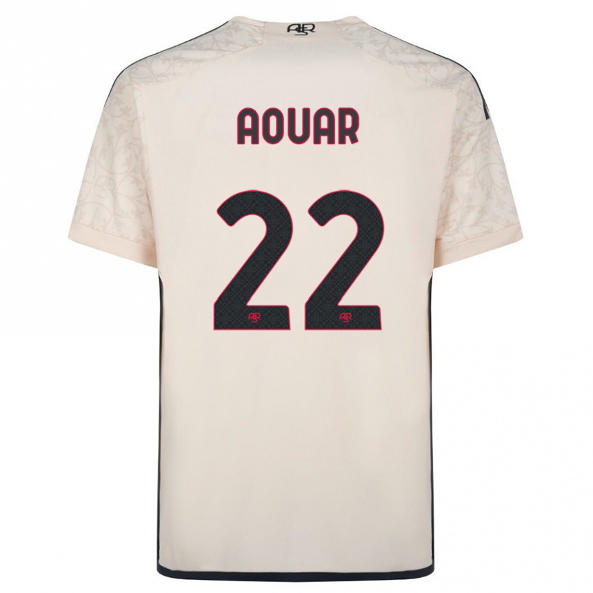 Niño Fútbol Camiseta Houssem Aouar #22 Blanquecino 2ª Equipación 2023/24 México