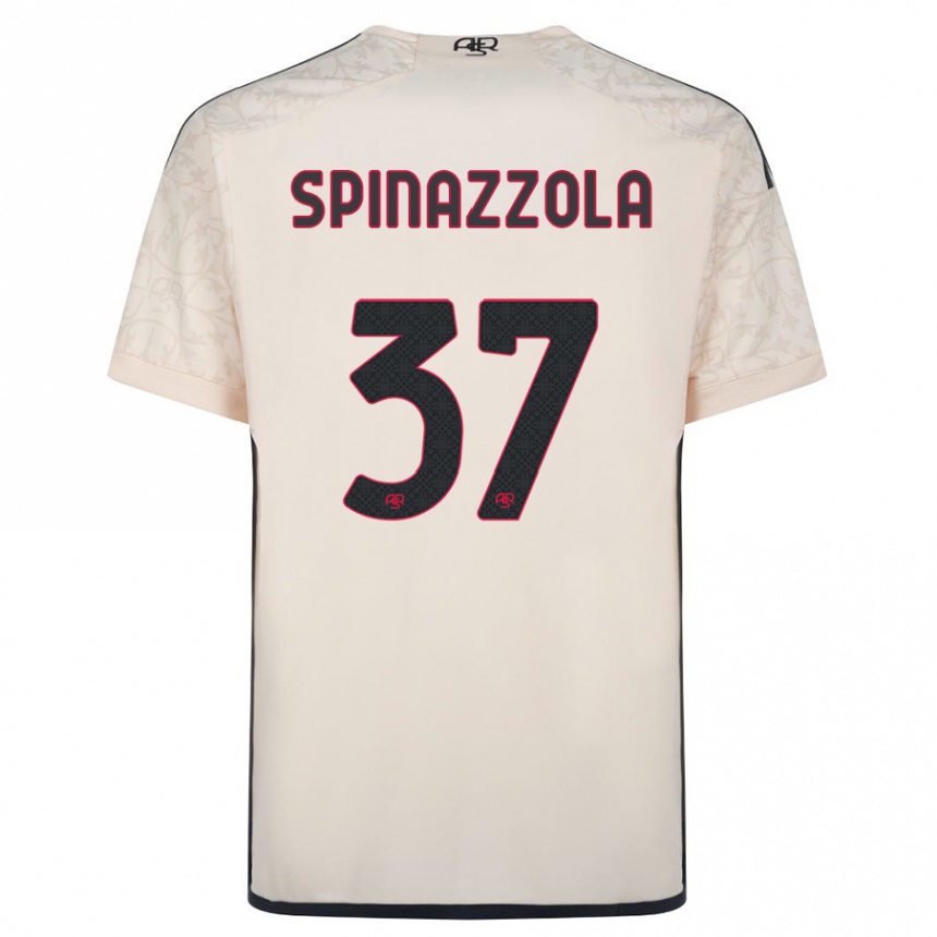 Niño Fútbol Camiseta Leonardo Spinazzola #37 Blanquecino 2ª Equipación 2023/24 México