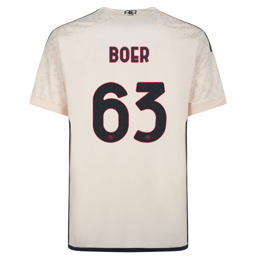 Niño Fútbol Camiseta Pietro Boer #63 Blanquecino 2ª Equipación 2023/24 México