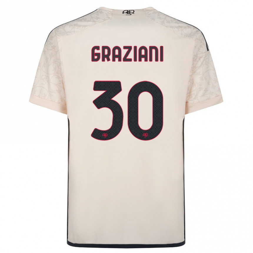 Niño Fútbol Camiseta Leonardo Graziani #30 Blanquecino 2ª Equipación 2023/24 México