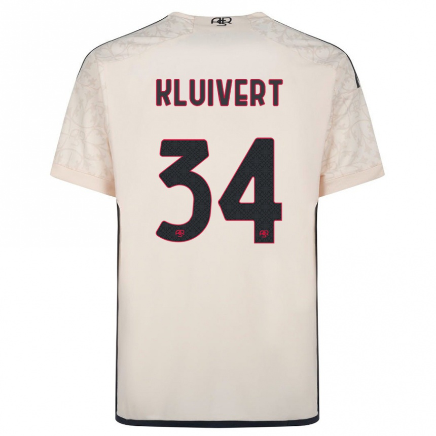 Niño Fútbol Camiseta Justin Kluivert #34 Blanquecino 2ª Equipación 2023/24 México