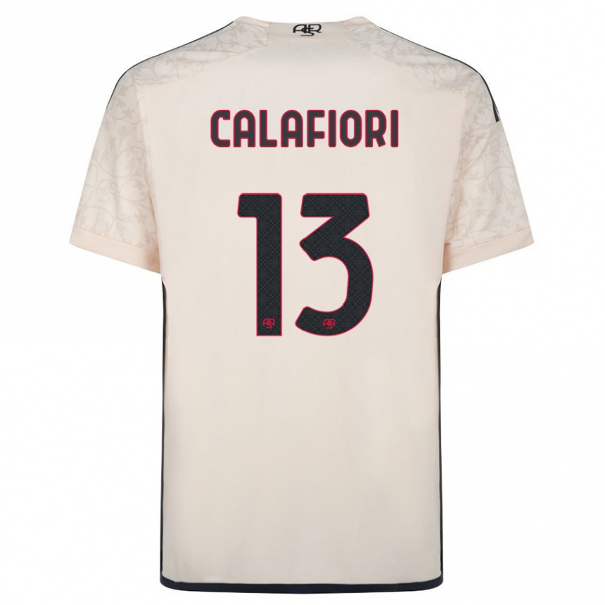 Niño Fútbol Camiseta Riccardo Calafiori #13 Blanquecino 2ª Equipación 2023/24 México